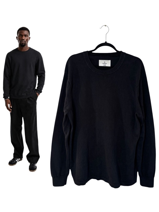 Reigning Champ Other - Reigning Champ Cotton Linen Regatta Crewneck Sweater Size XL Black
